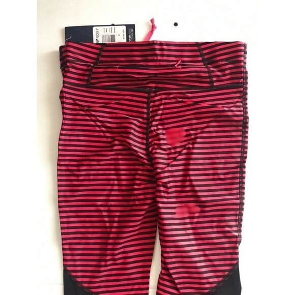 Roxy Women's Relay Running Active Dry Flight Striped Capri Pants Size S M BCH4 - Picture 6 of 11